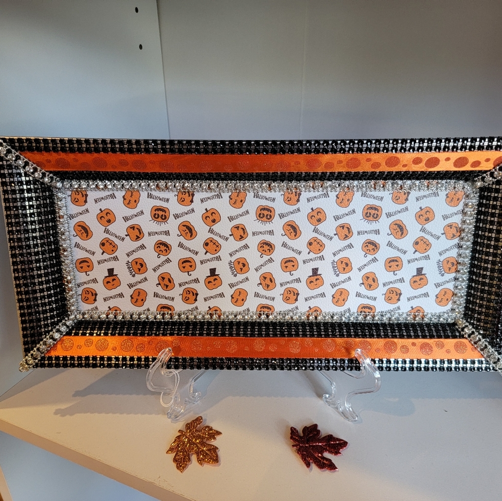 Halloween Bling Tray (HANDMADE)